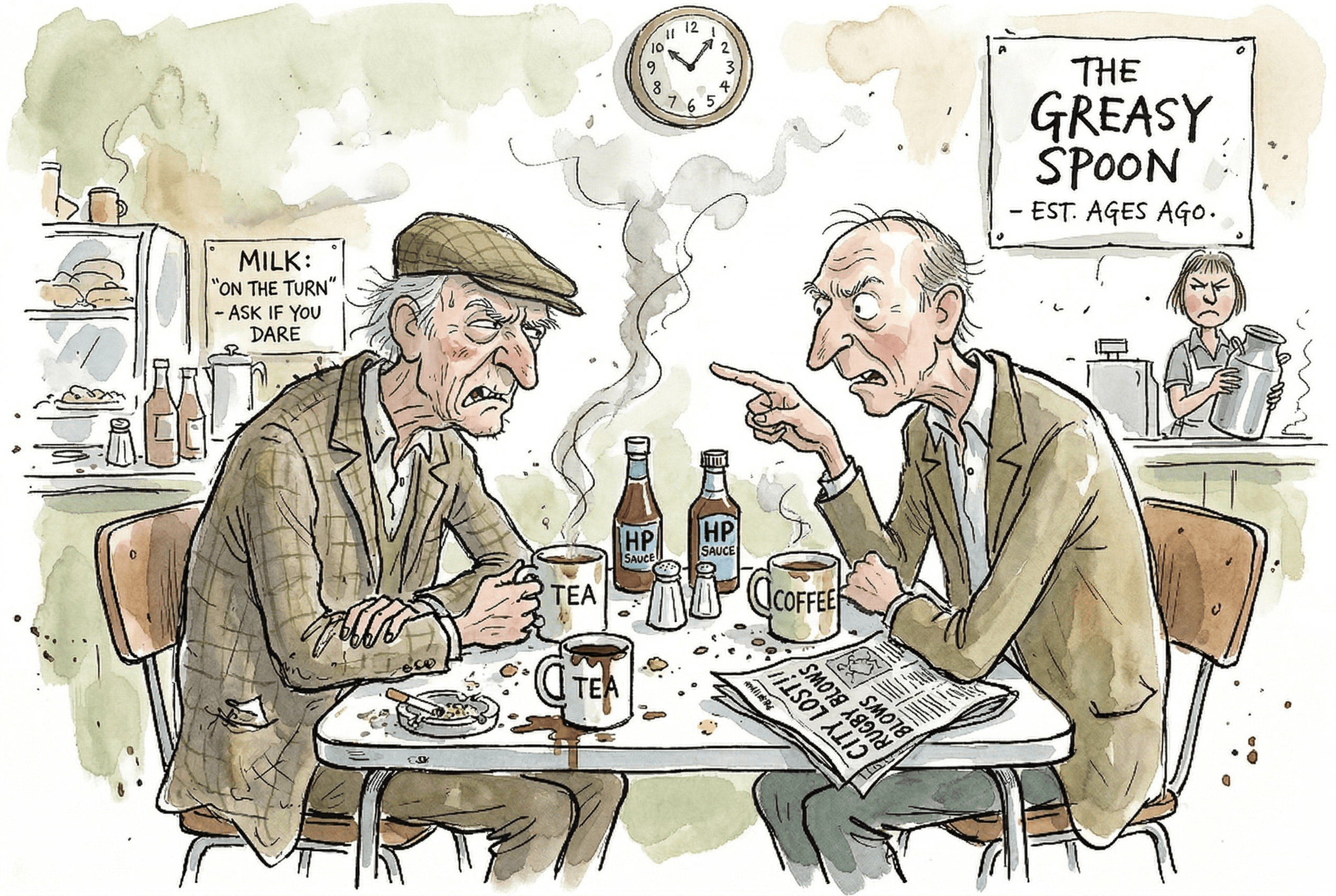 Joe and Bob in the greasy spoon